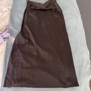 Black silk mini cocktail dress